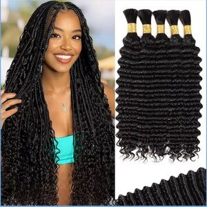 Human Braiding Hair for Boho Braids 160g 5 Bundles/Pack 18 Inch Curly Bohohair